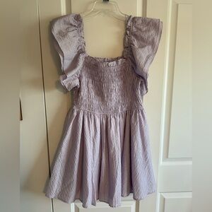 TCEC Light Purple Textured Mini Dress
